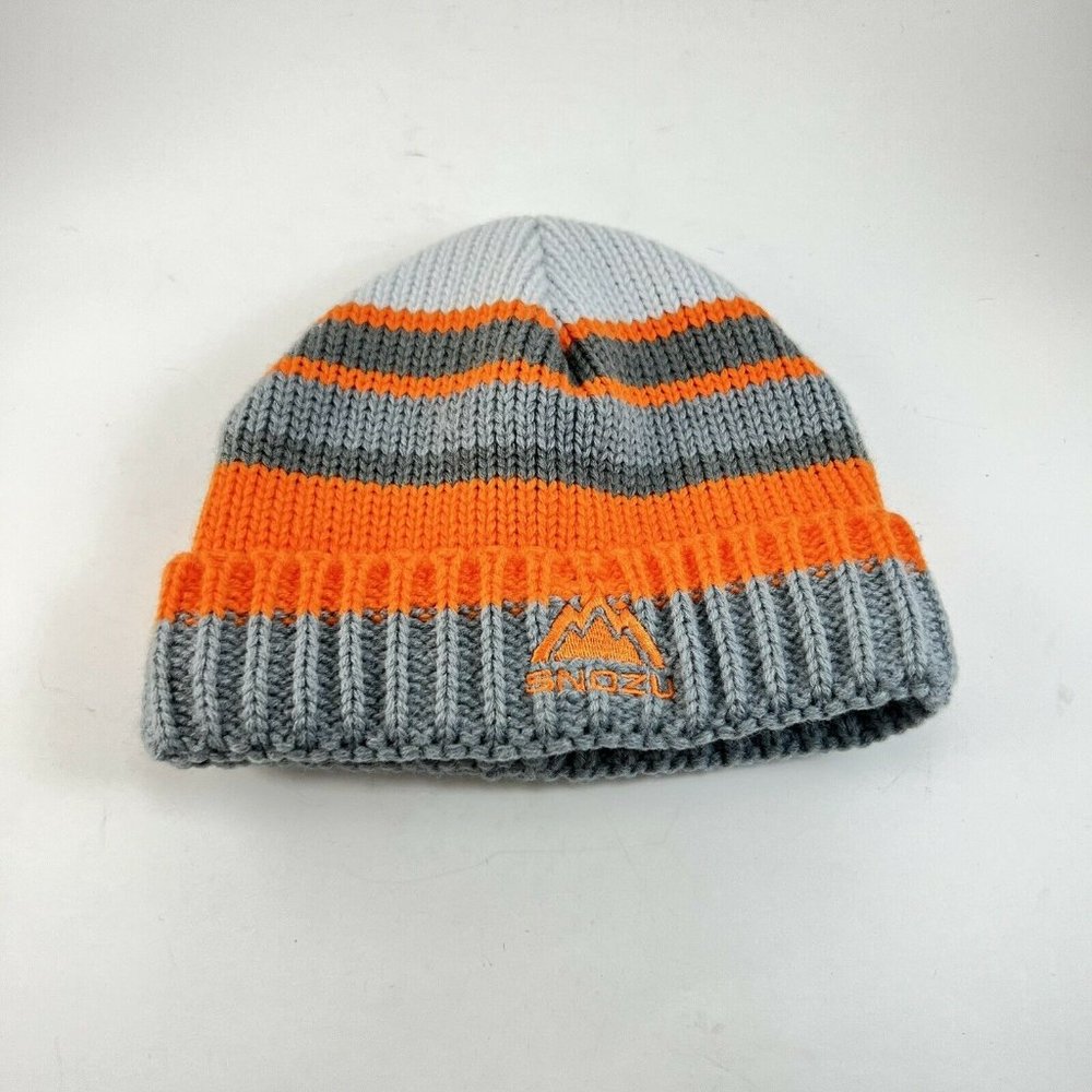 Snozu Boys Knit Hat Grey Comb Camo Size Toddler